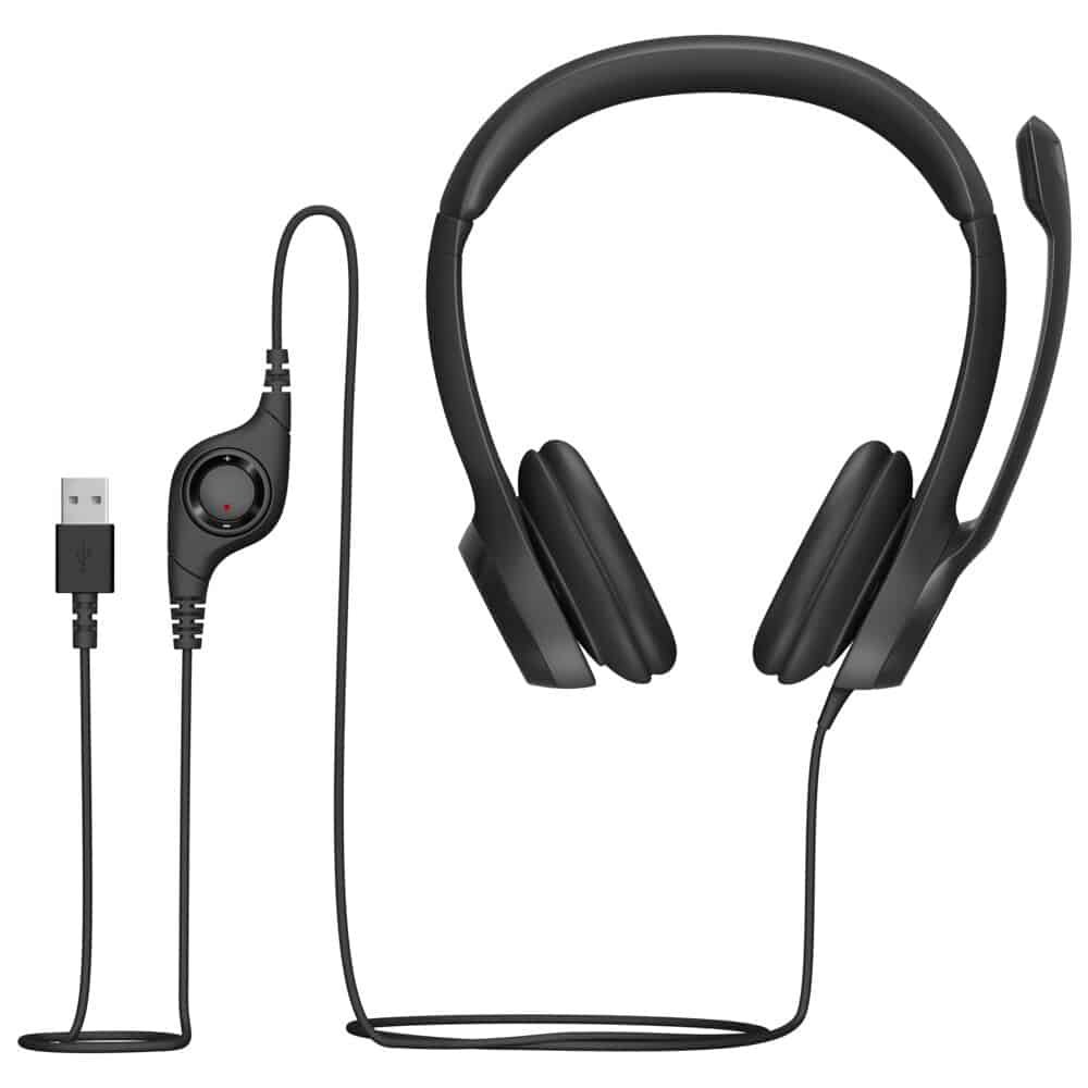 Cuffia Logitech H390 Con Microfono E Cavo USB-C – Audio Stereo, Cancellazione Del Rumore, Controlli Sul Cavo, Certificata Works With Chromebook – Nero