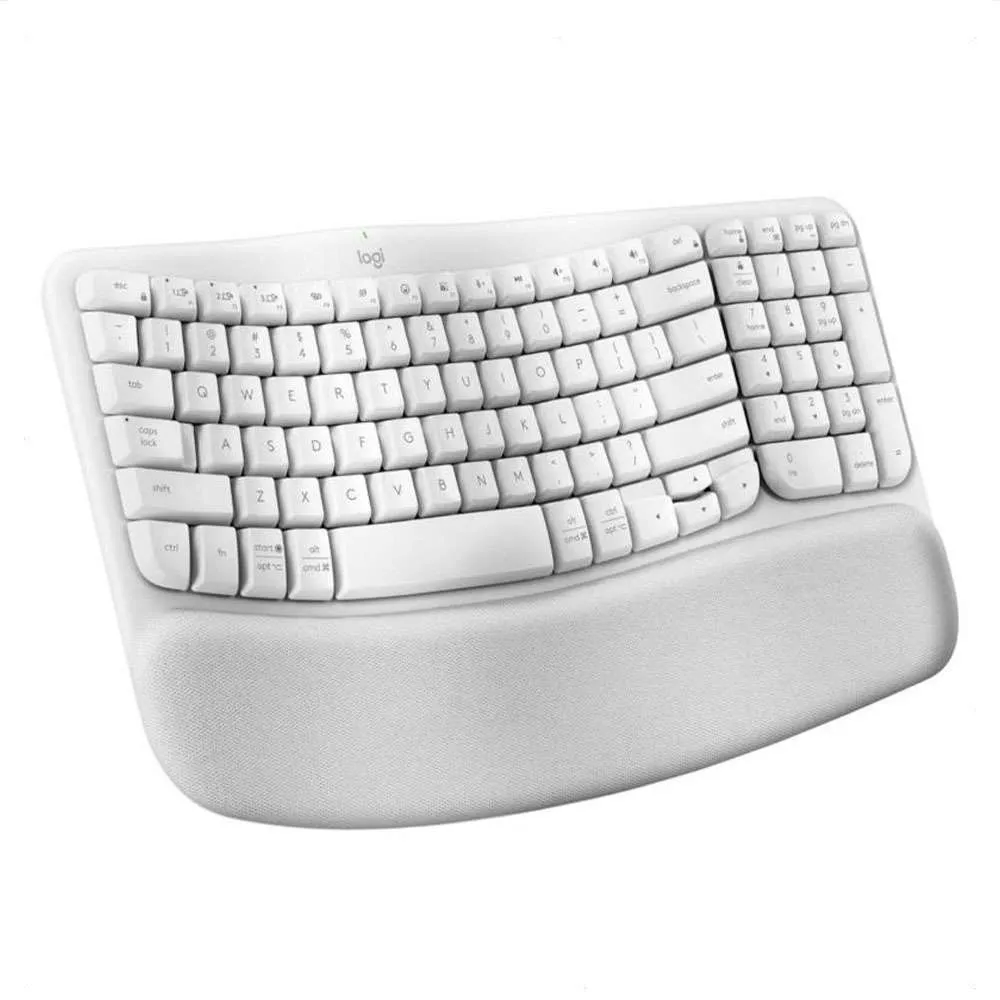 TECLADO LOGITECH WAVE ERGONOMICO BLANCO