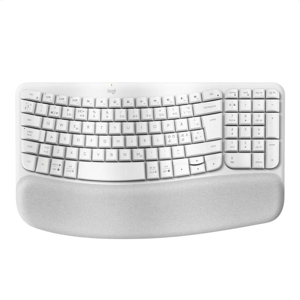 TECLADO-LOGITECH-WAVE-ERGONOMICO-BLANCO