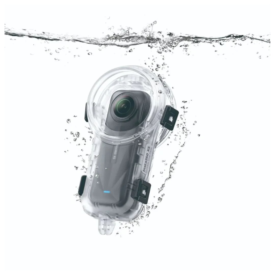 Carcasa de Agua Invisible Insta360 X5 | Buceo 60 m | Cúpula Óptica 360° | Montaje Estándar | Garantía 12 Meses