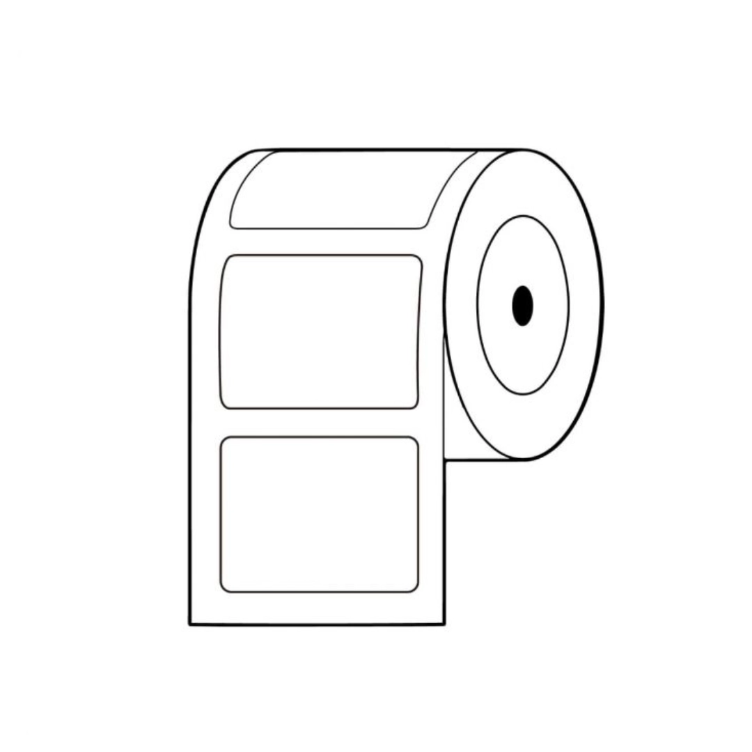 Vista frontal de rollo de etiquetas sat