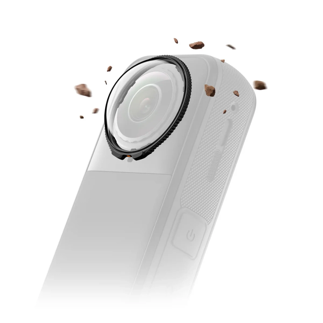 Vista del lente protector de la camara insta 360