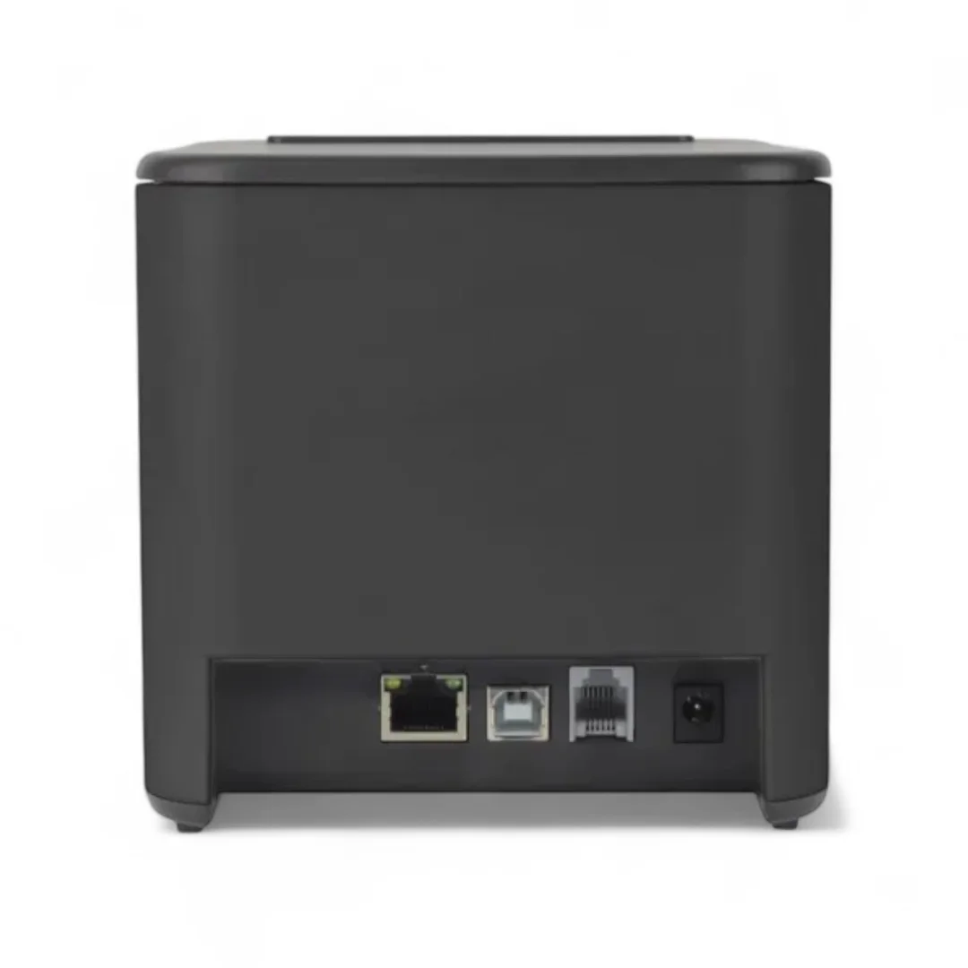 Vista trasera de la impresora, se logran ver los puertos de salida