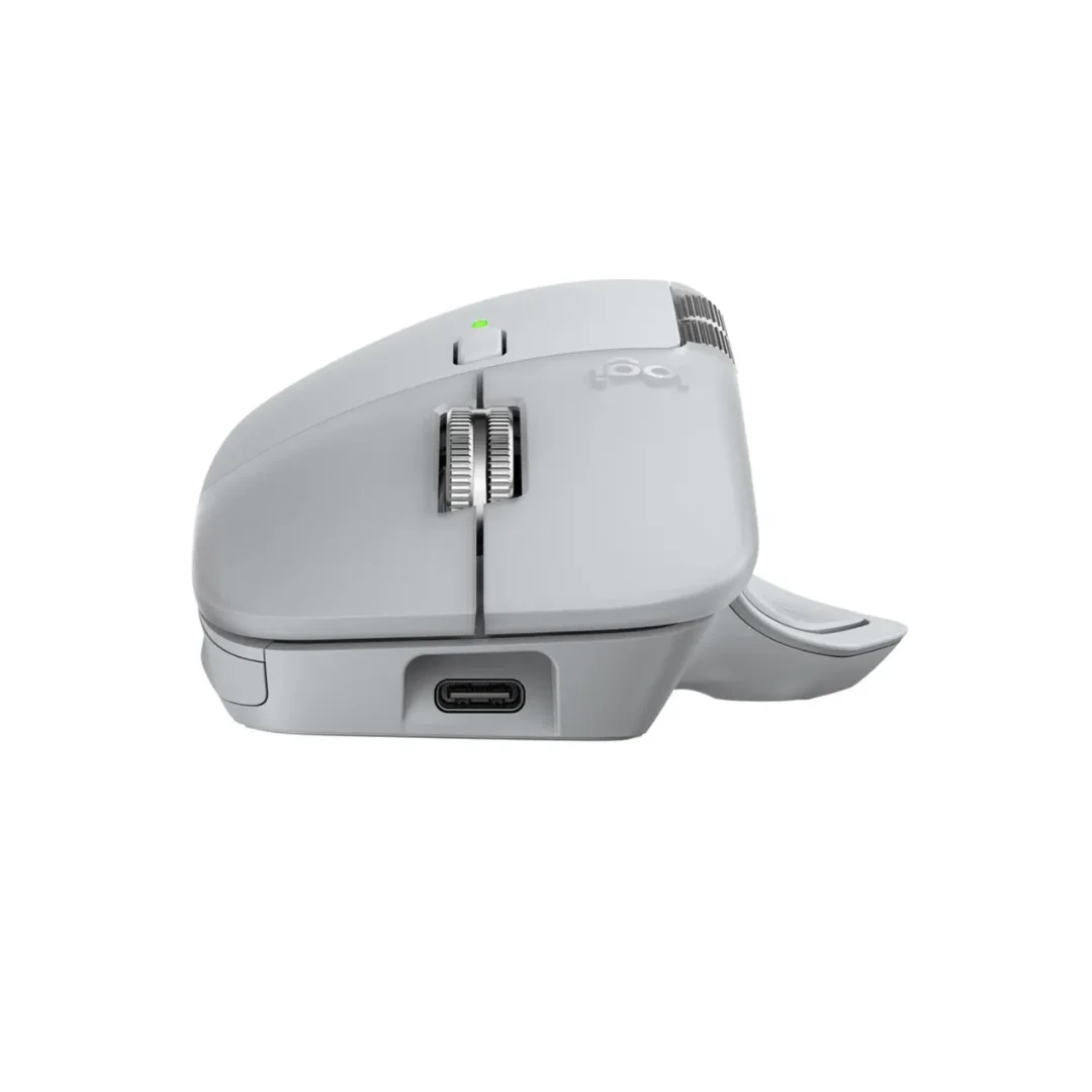 Vista del mause desde la parte del frente se logra ver los botones