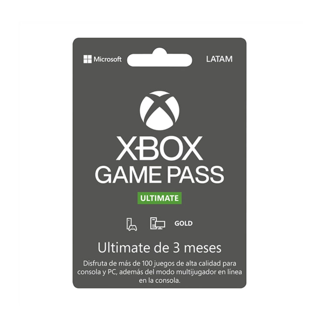 Licencia gamepass para xbox ultimate de 3 meses