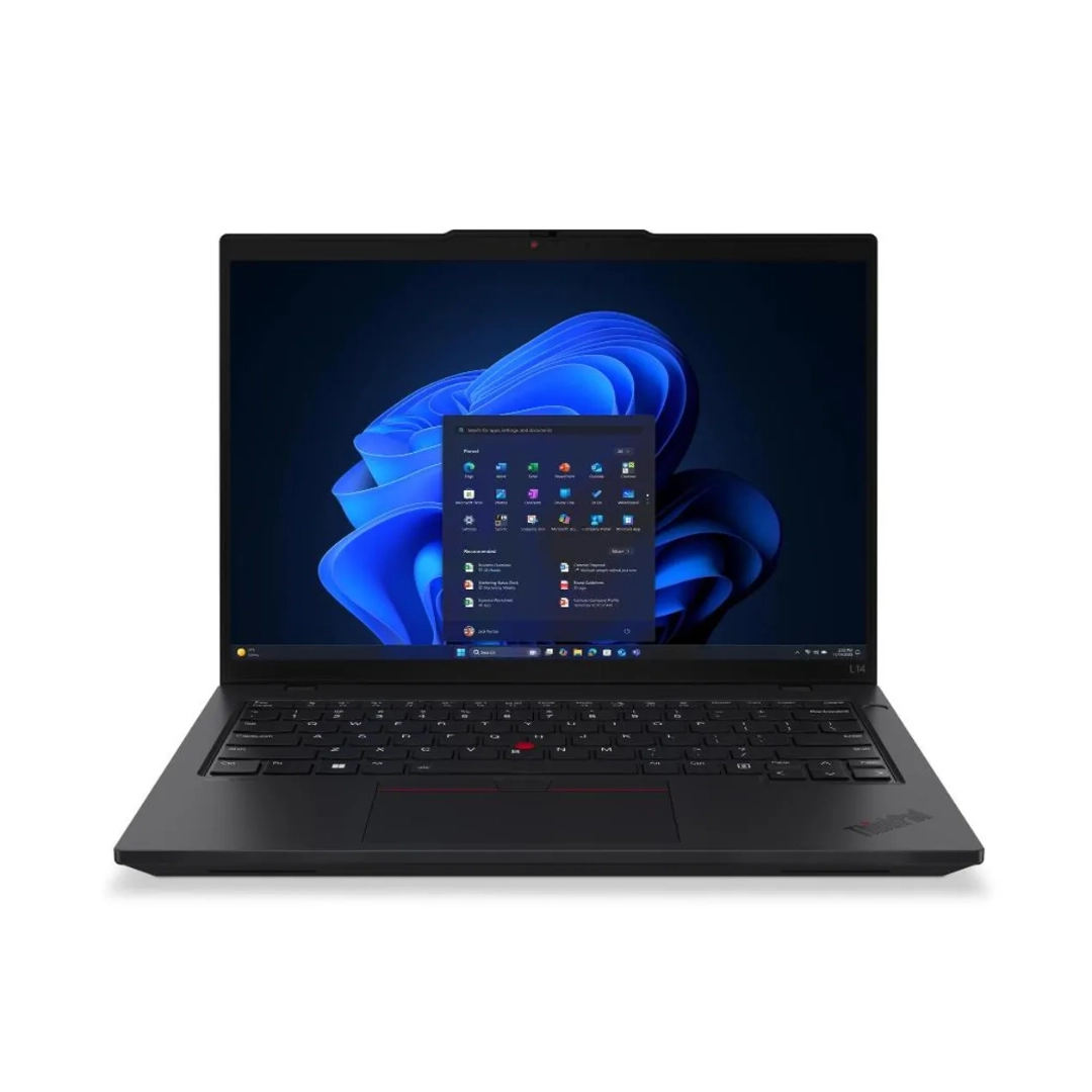 Vista frontal del portatil. se logra ver tanto teclado como pantalla