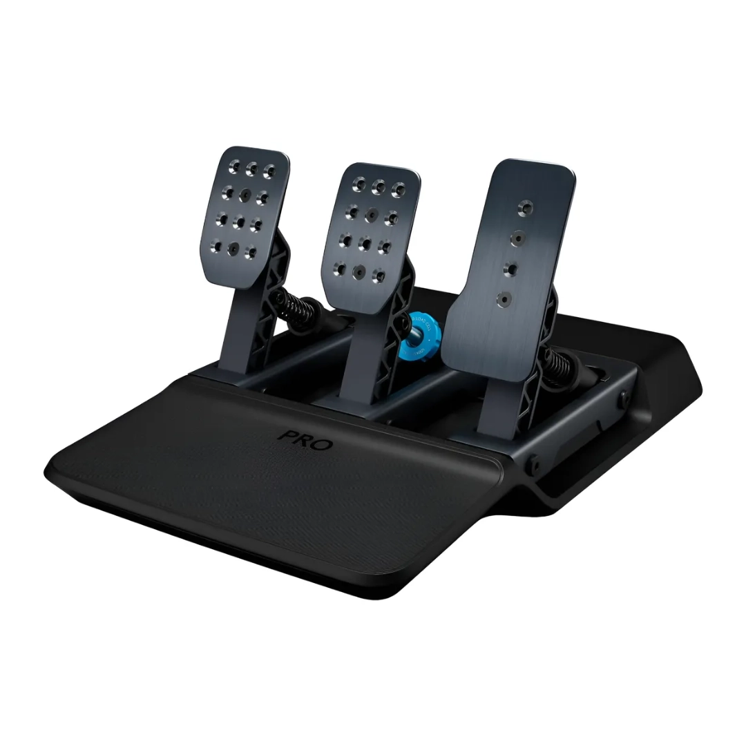 Vista frontal del pedal logitech rs