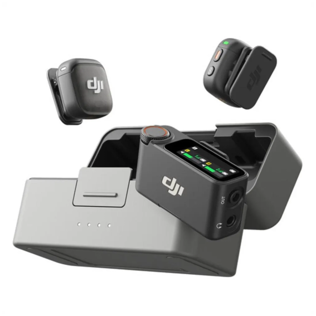 Vista dinamica de los microfonos mas receptor y case