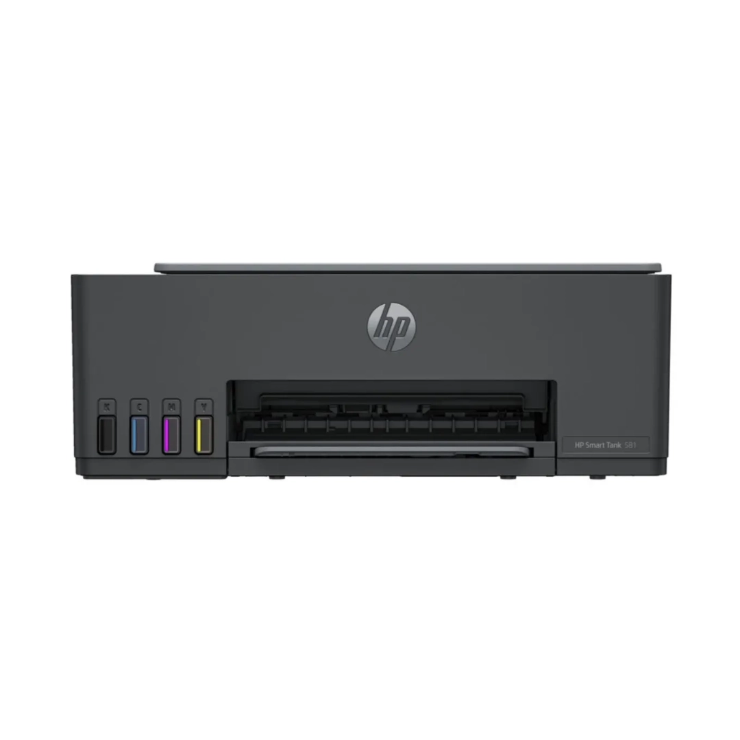 Vista desde la parte frontal de la impresora, se logra ver donde van las tintas