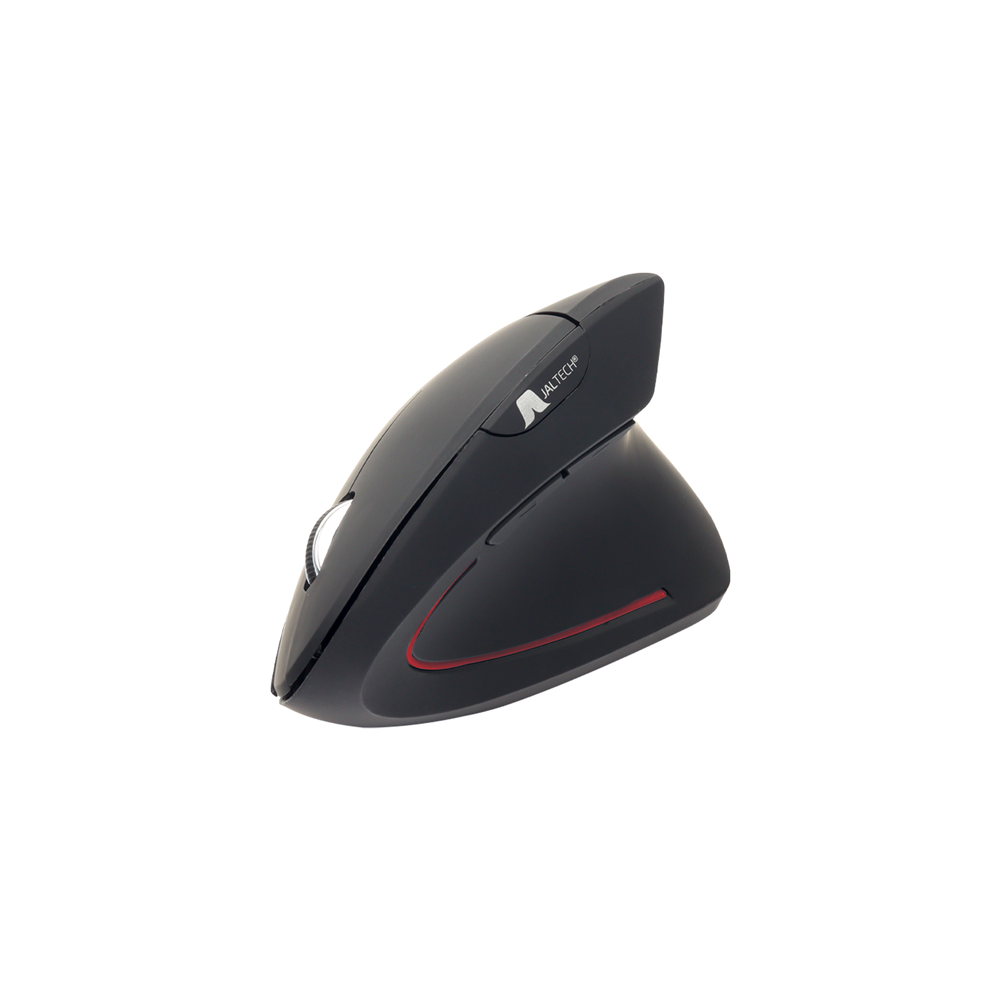Vista del mouse ergonomico, se logra ver la silueta del mismo