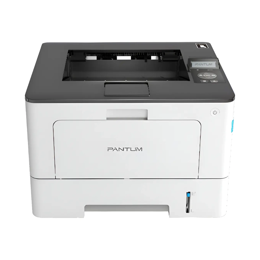 Vista frontal de la impresora, se logra ver opciones, botones y demas