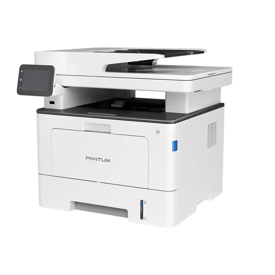 Vista frontal de la impresora en diagonal ,se logra ver toda la impresora