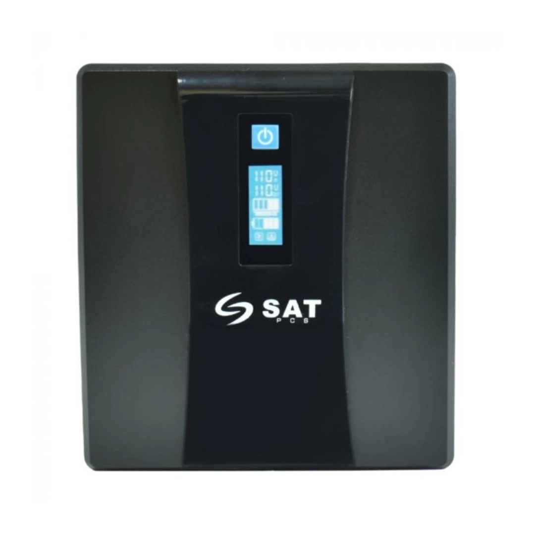 Vista de la parte frontal de la ups, s elogra ver la pantalla y botones