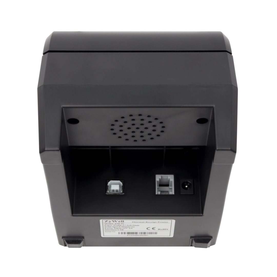 Vista de la parte trasera de la impresora, se logra ver los puertos