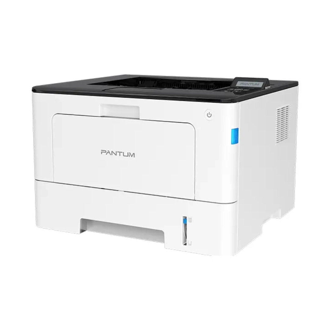 Vista de la parte frontal de la impresora en diagonal, se puede apreciar la silueta y demas opciones que esta ofrece