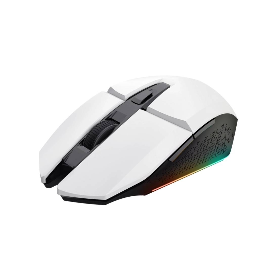 Vista del mouse rgb, se aprecian los botones y la silueta de este