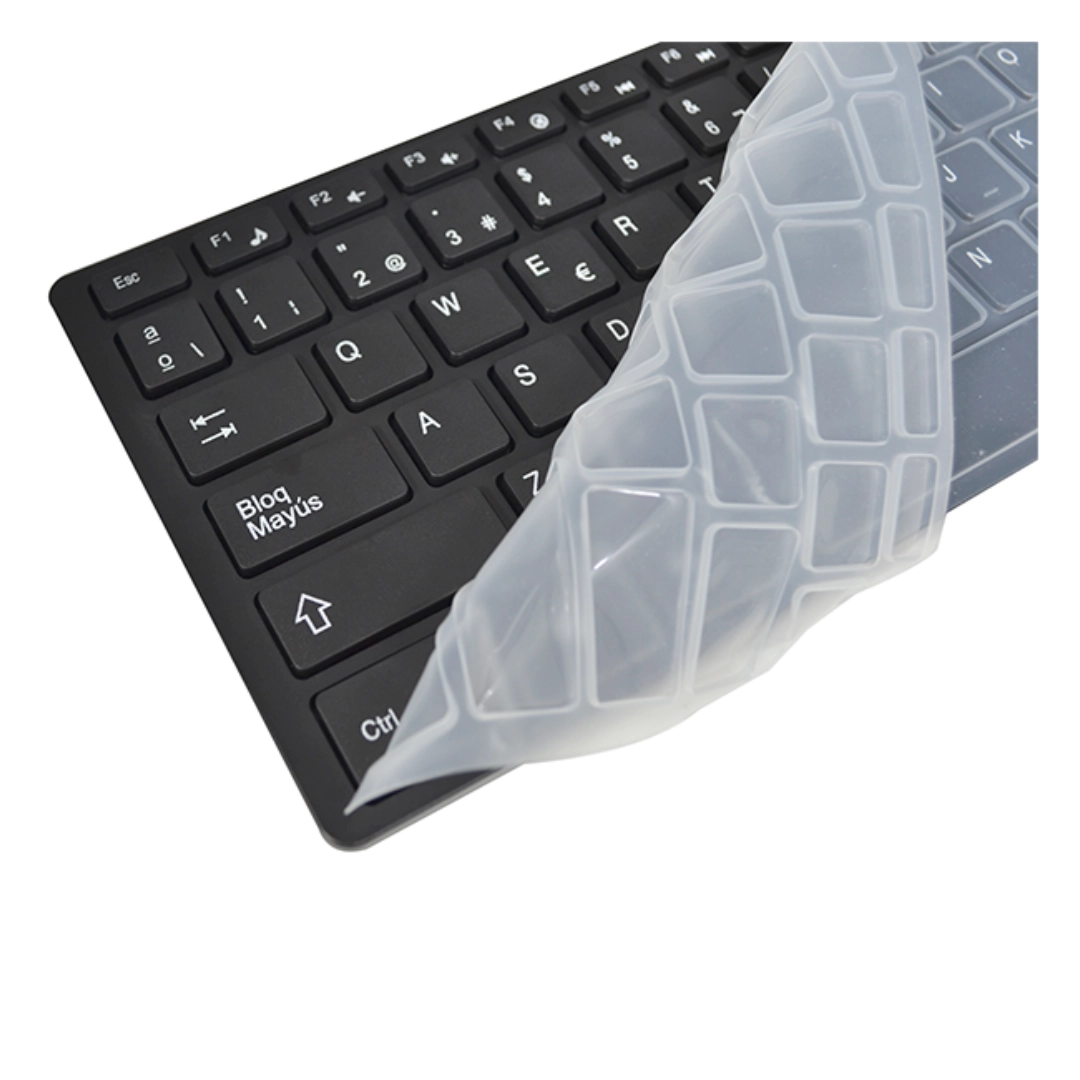 Vista del teclado junto al protector