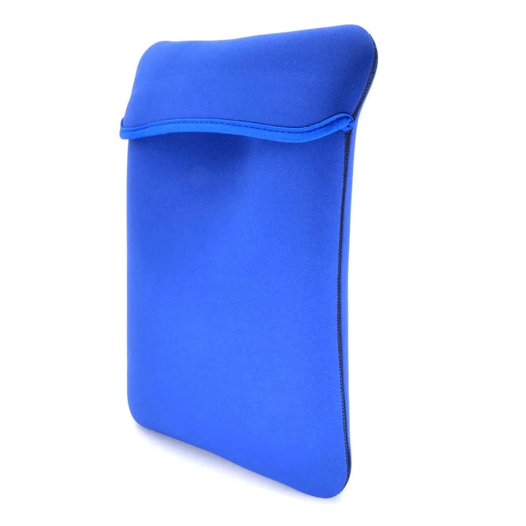 Vista de la funda de color azul, es uno de los lados de este