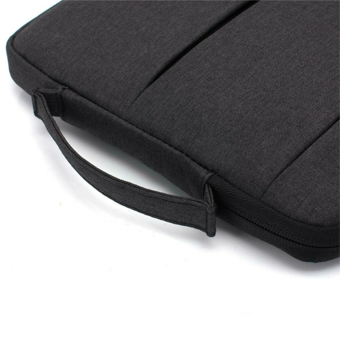 Vista de uno de los agarres de la funda para portatil