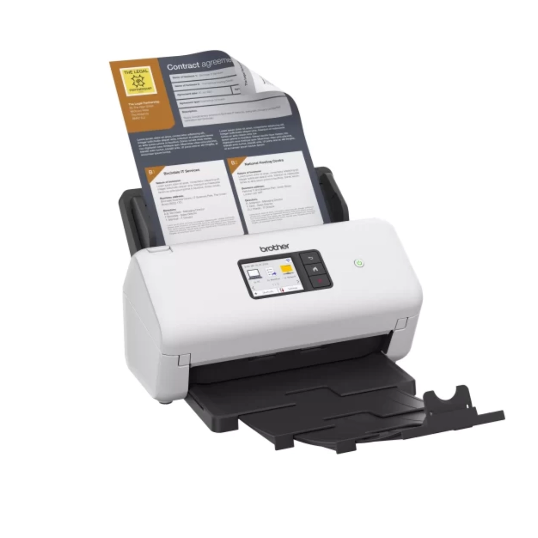 Vista del scanner, se puede apreciar de que forma se situa el papel