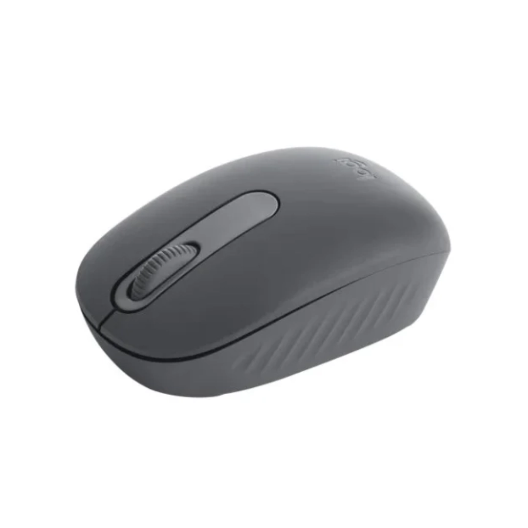 Vista del mouse de la parte frontal, se puede apreciar botones y rueda del moise