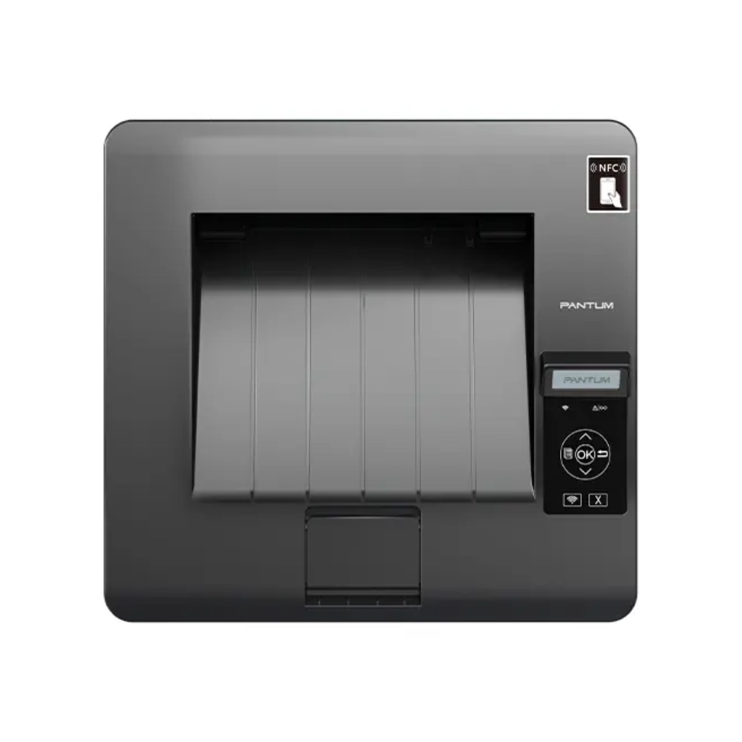 Vista de la parte superior de la impresora, se logra apreciar compartimentos