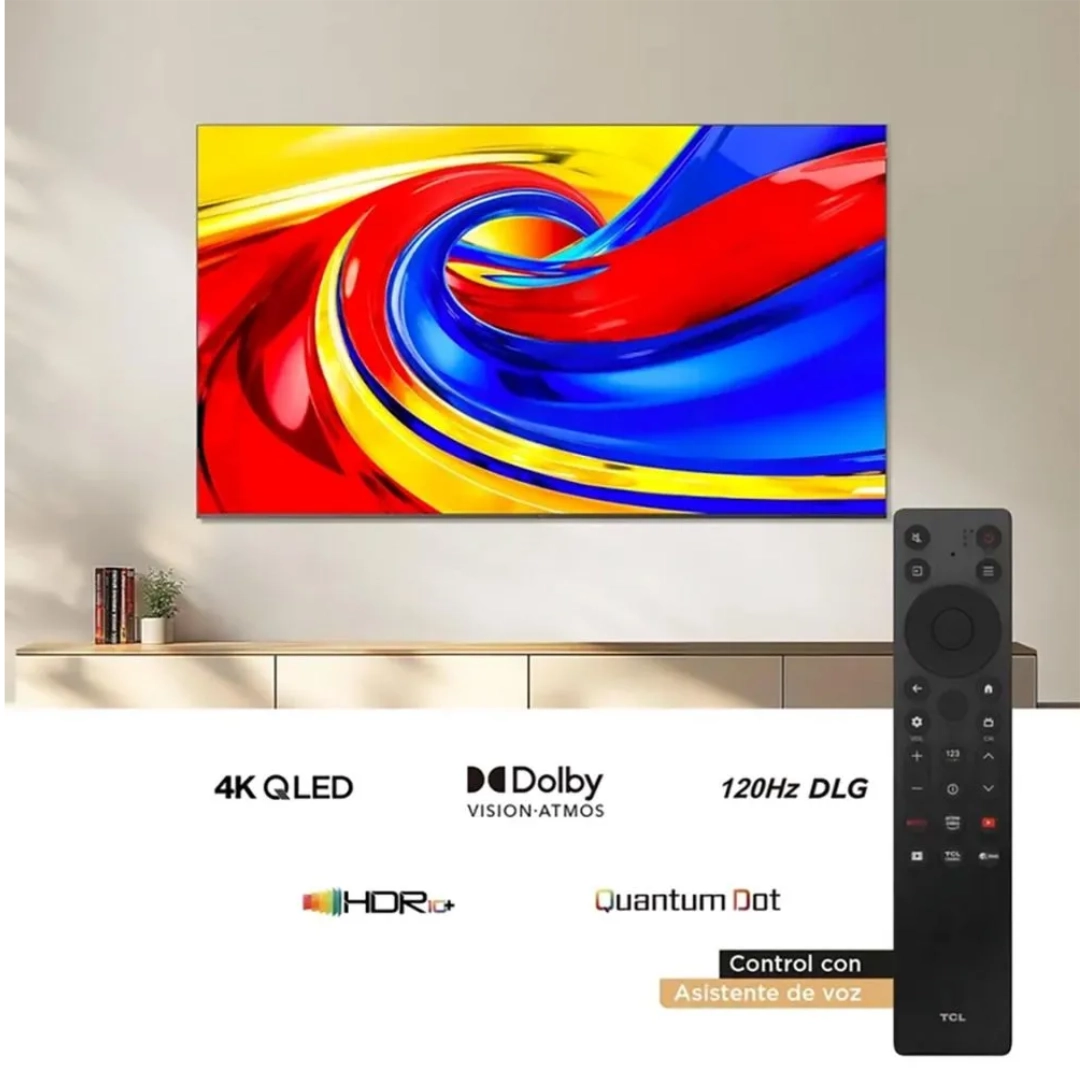 Vista del televisor junto al control