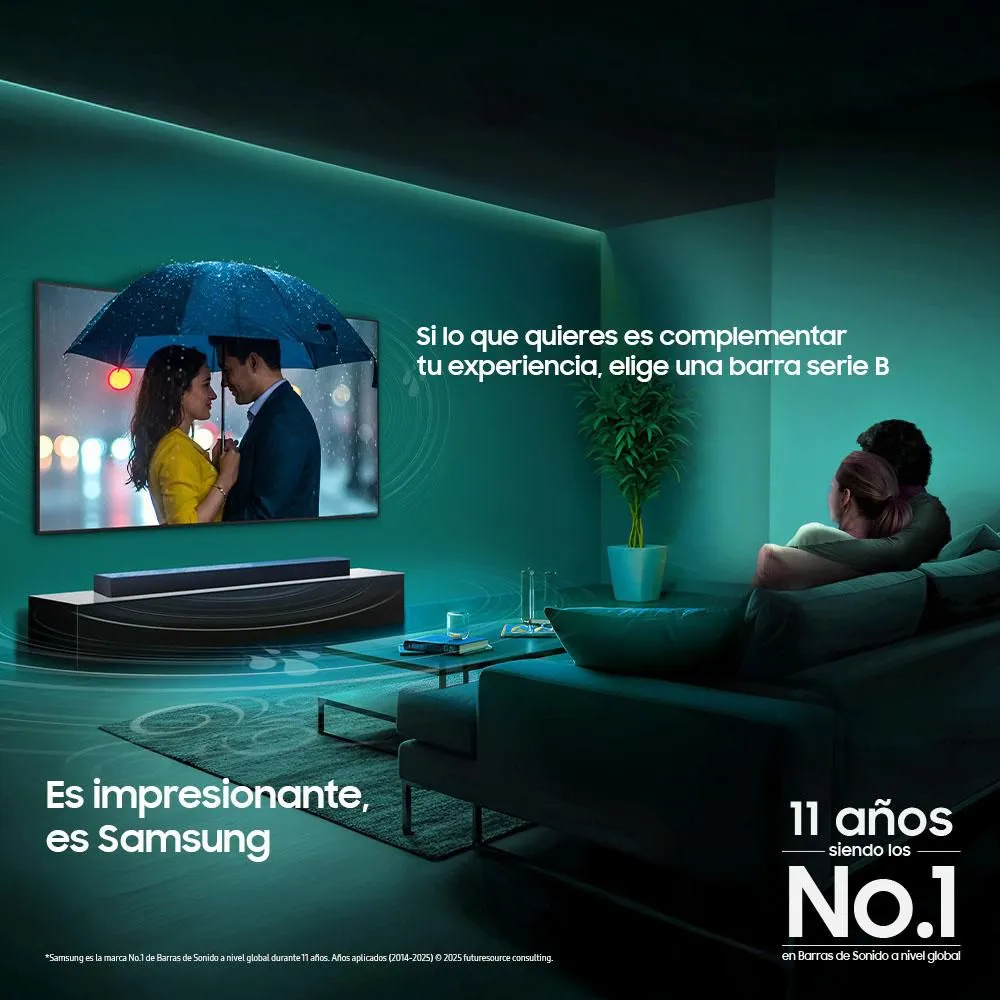 Vista del ambiente de la barra de sonido