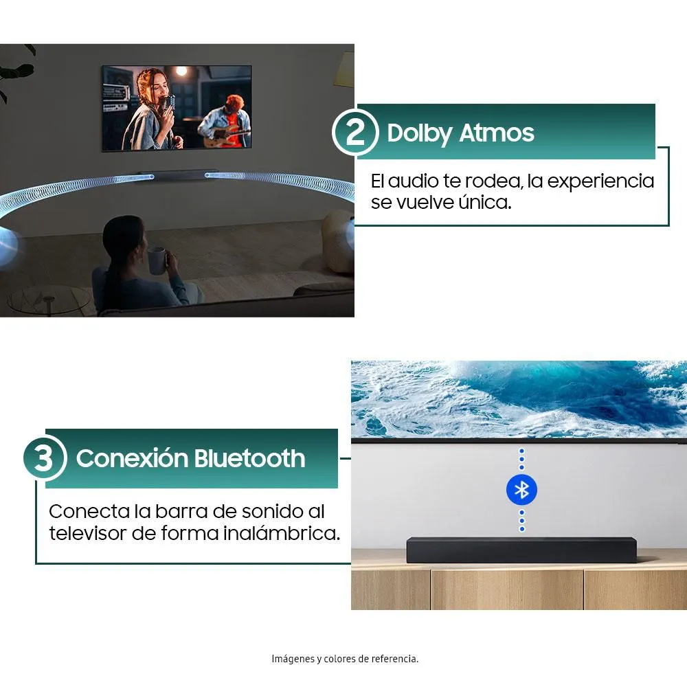 Vista de las caracteristicas de la barra de sonido