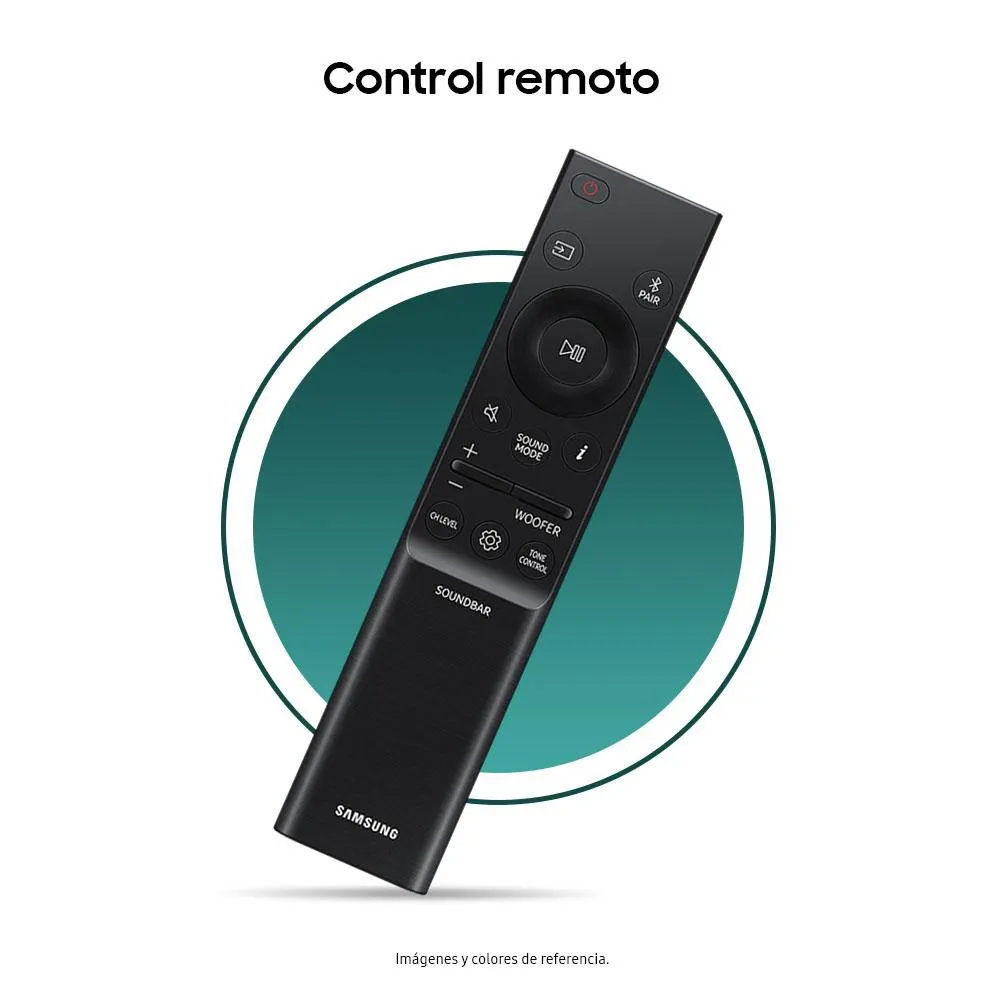 Vista del control donde se pueden ver las funciones de este