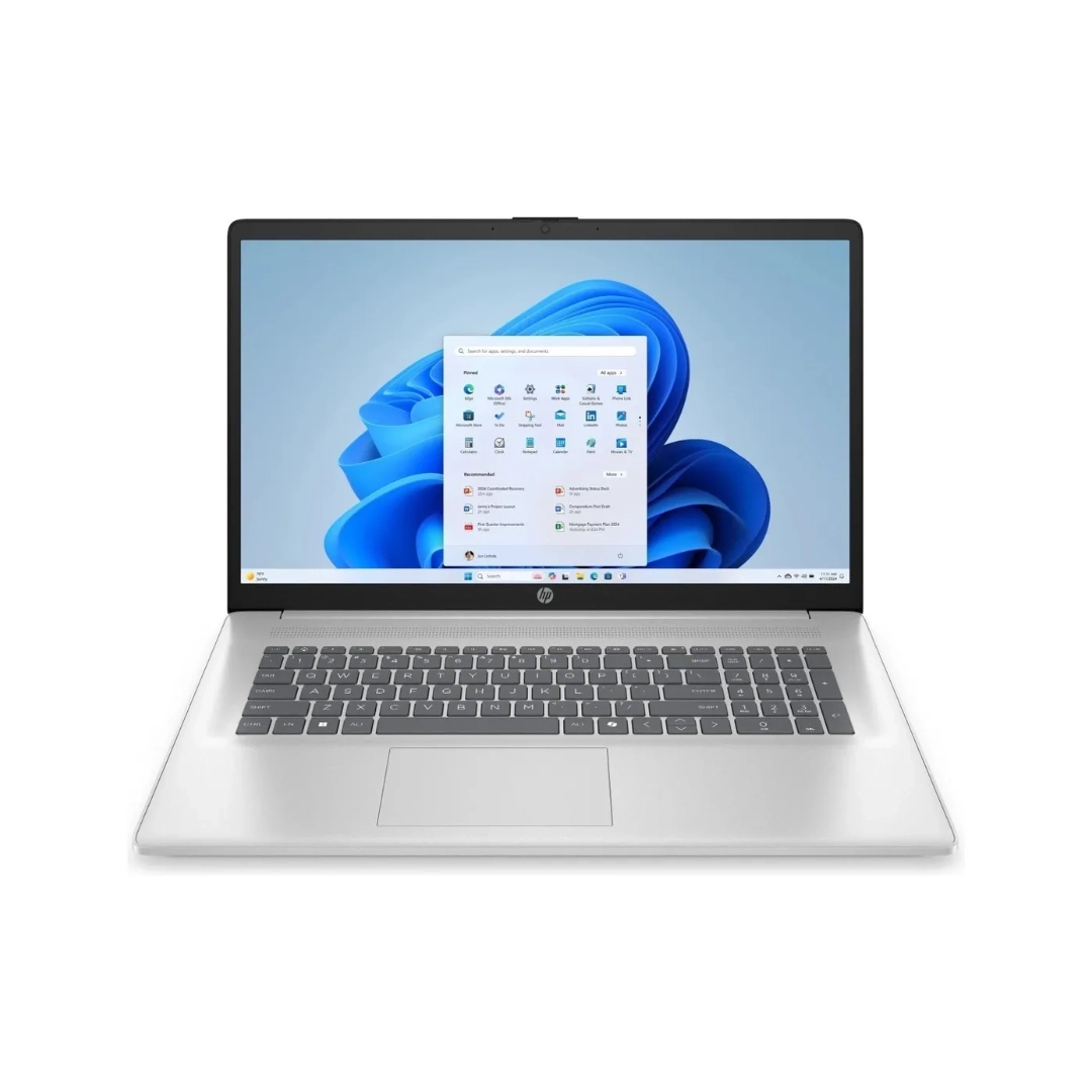 Vista de la parte frontal del portatil, se puede apreciar el teclado y la pantalla