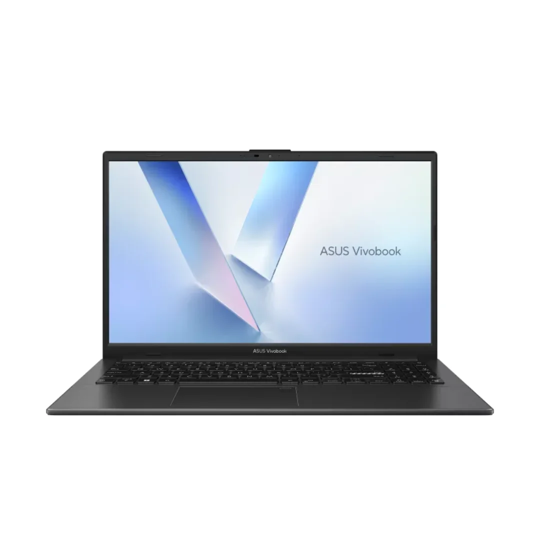Vista de la parte frontal del portatil, se puede apreciar el teclado y el monitor
