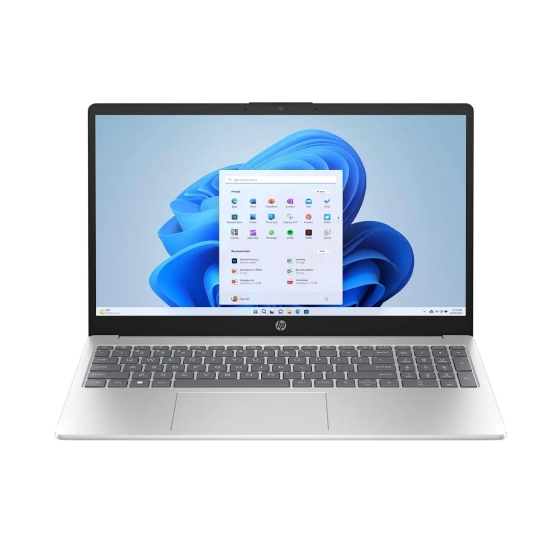 Vista de la parte frontal del portatil, se parecia la apertura, el teclado y la pantalla