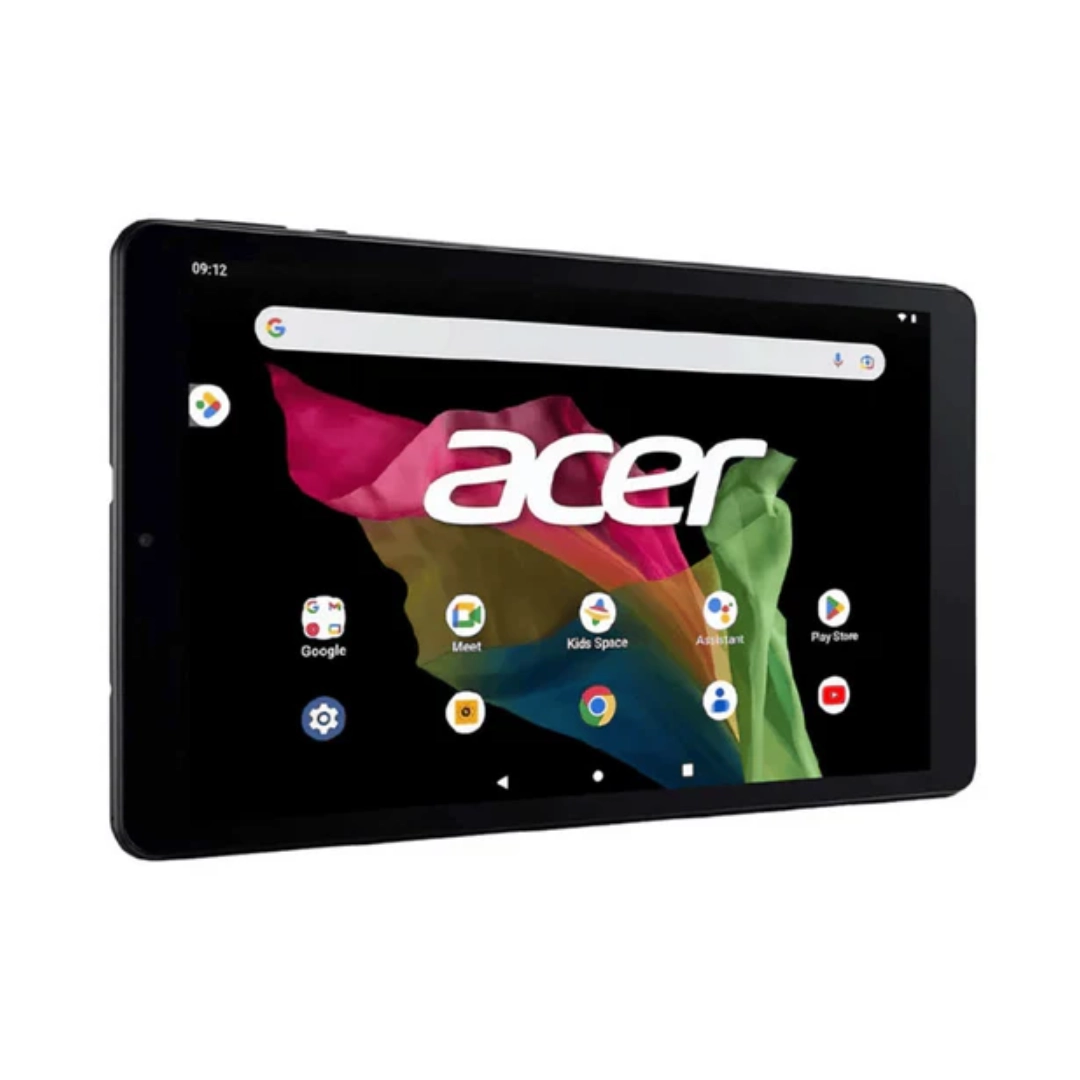 Vista de la tablet en formato horizontal, se puede apreciar la disposicion de este