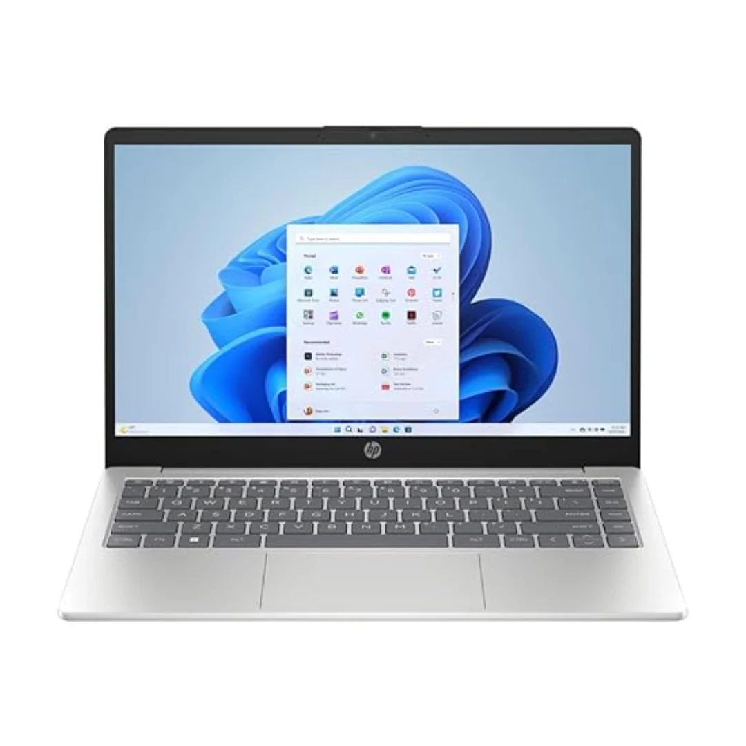 Vista de la parte frontal del portatil, se logra ver su teclado, la silueta y pantalla