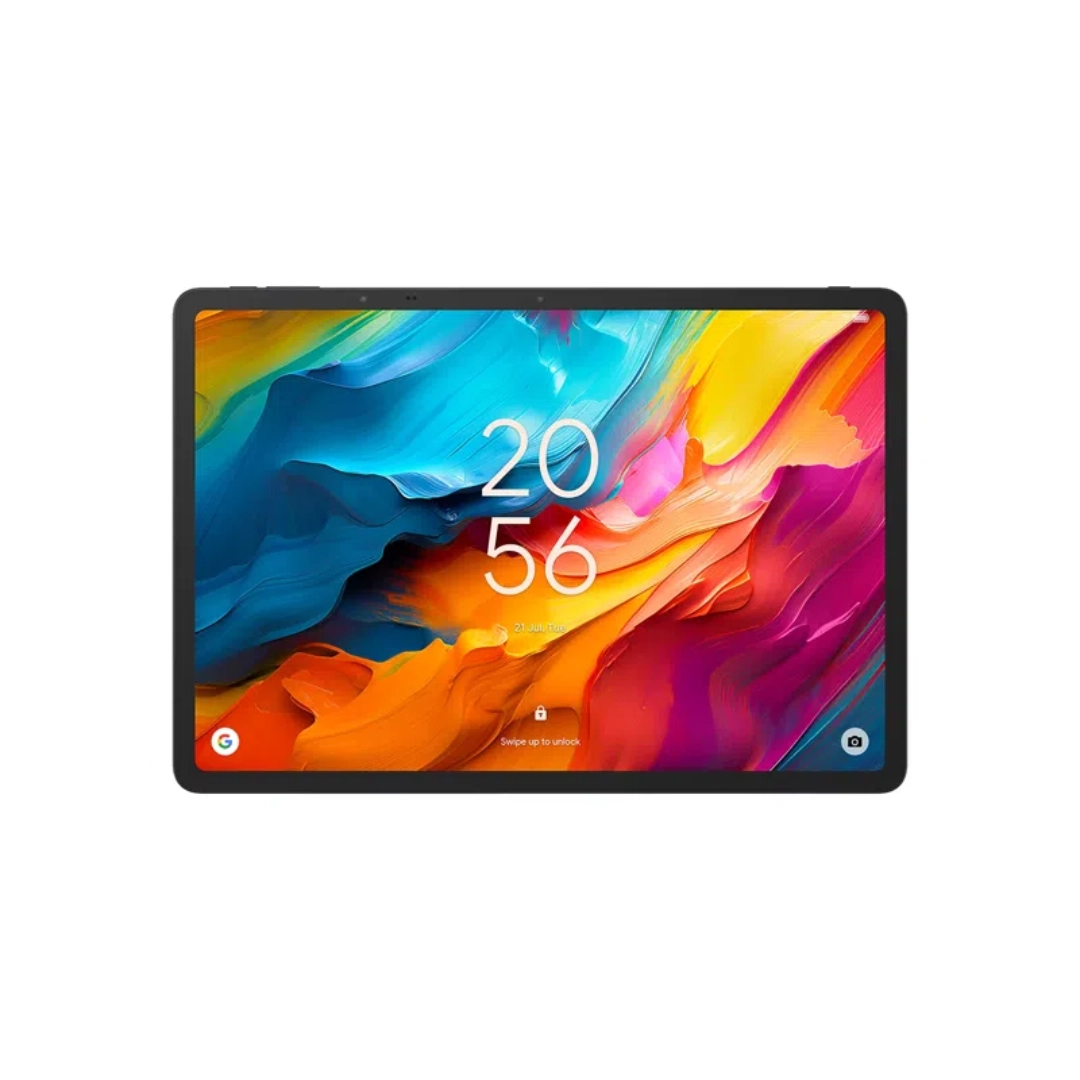Vista frontal de la tablet, se aprecia la calidad de colores de su pantalla
