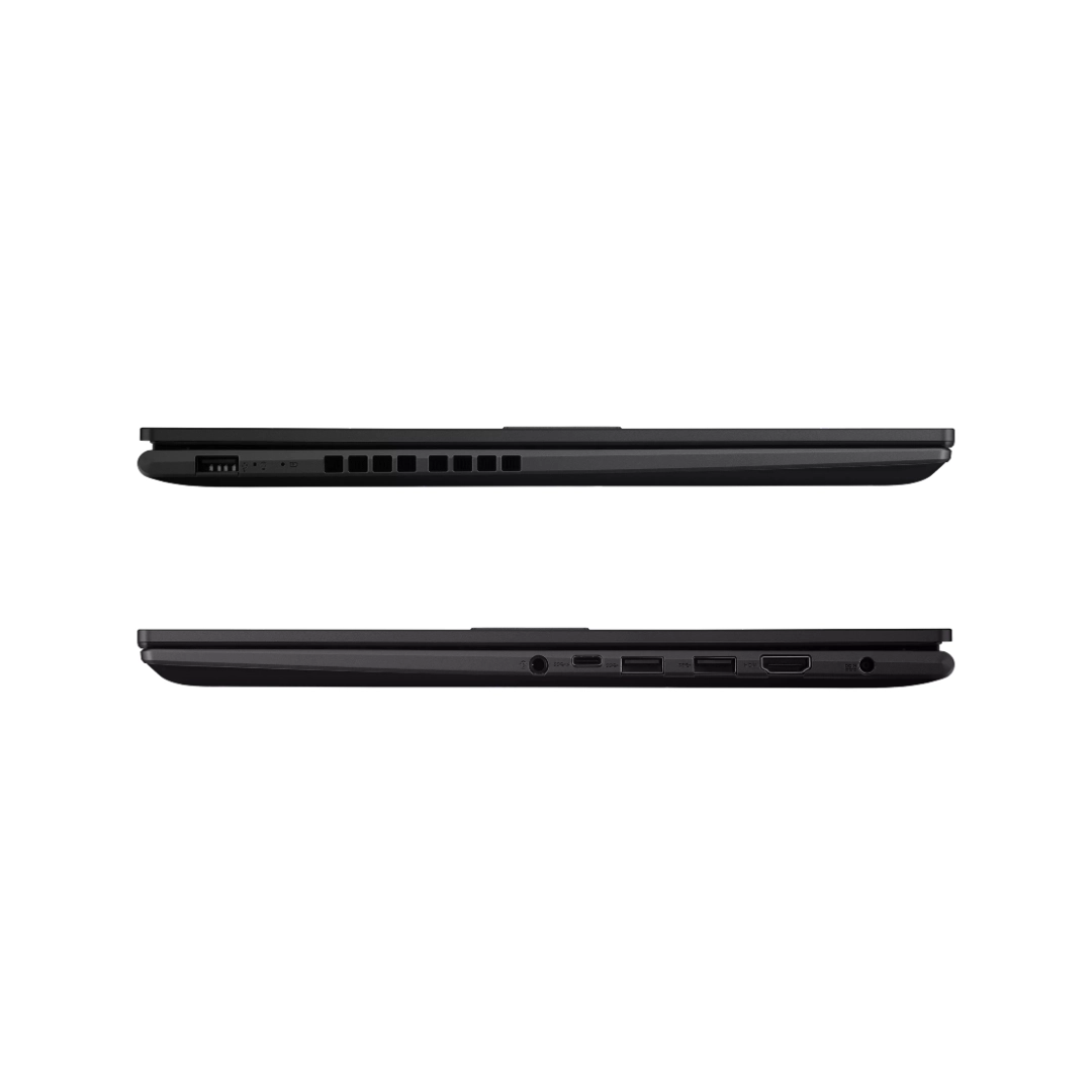 portatil asus vivobook vista de ambos laterales del equipo, se aprecian los puertos