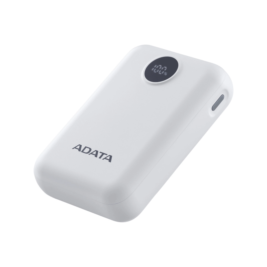 Vista del power bank acostado, sep uede apreciar la silueta d esta