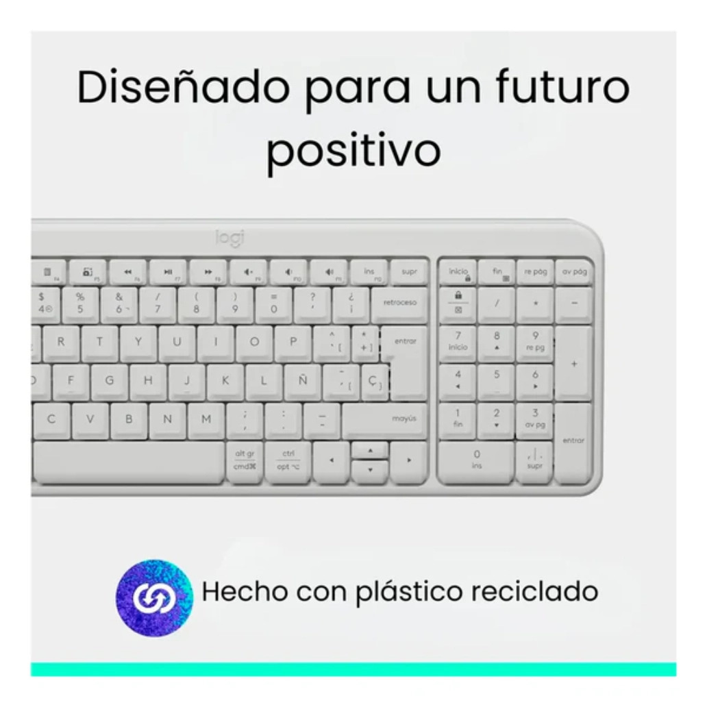 Vista de parte del teclado junto a la configuracion