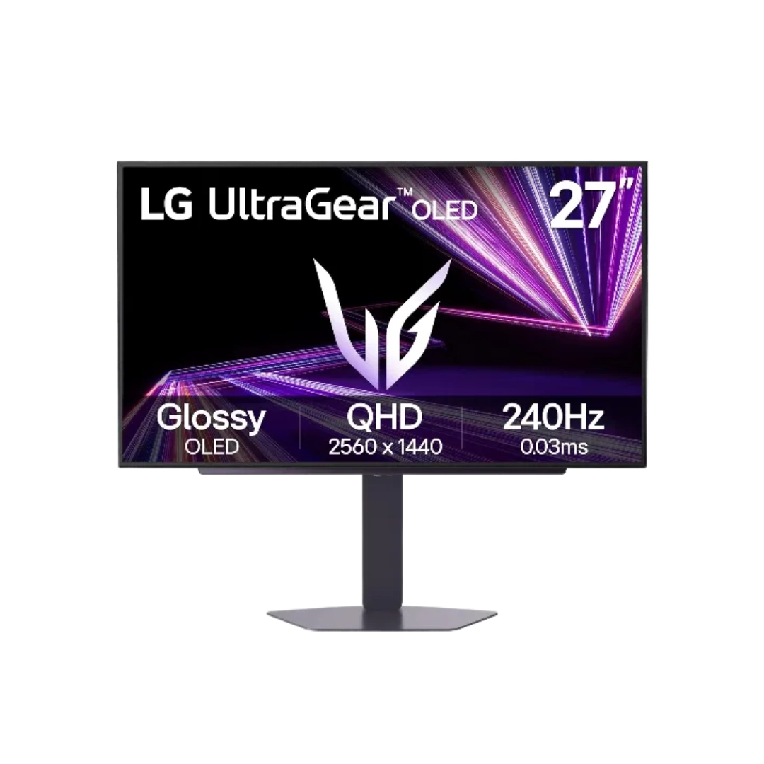 Vista frontal del Monitor LG 27GX704A-B, se aprecian las caracteristicas y y configuracion