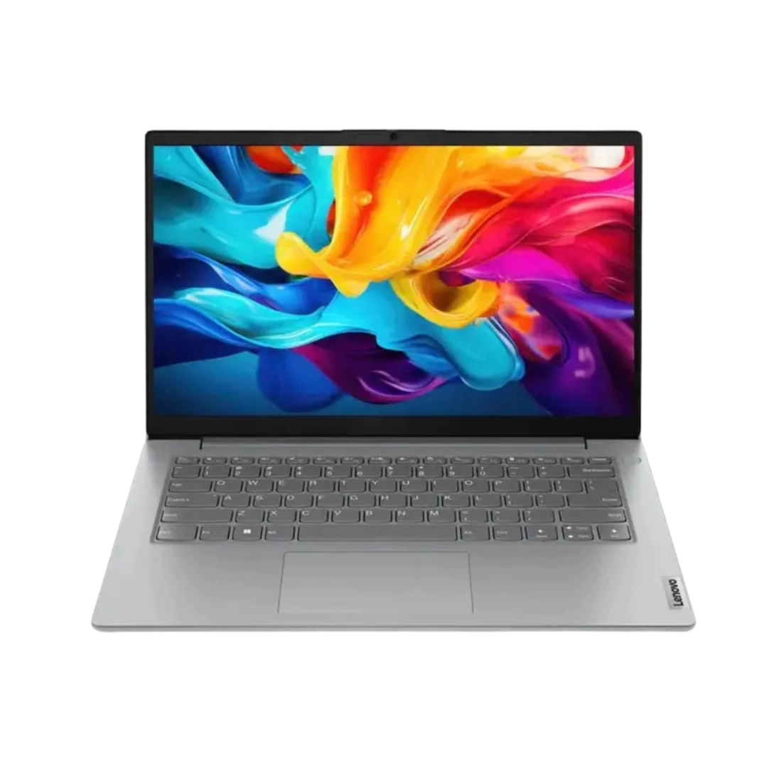 Vista frontal del portatil, se puede apreciar la pantalla y teclado del portatil
