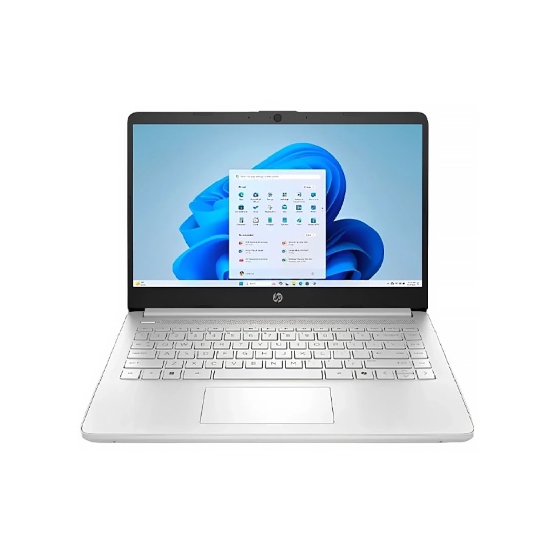 Vista de la parte frontal del portatil, se puede apreciar teclado y pantalla del portatil