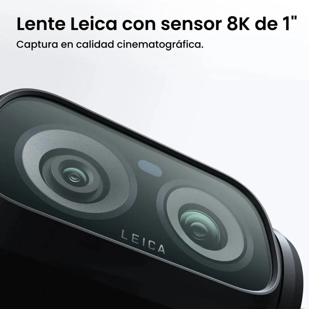 Vista de el lente de la Cámara Insta360 Luna Ultra