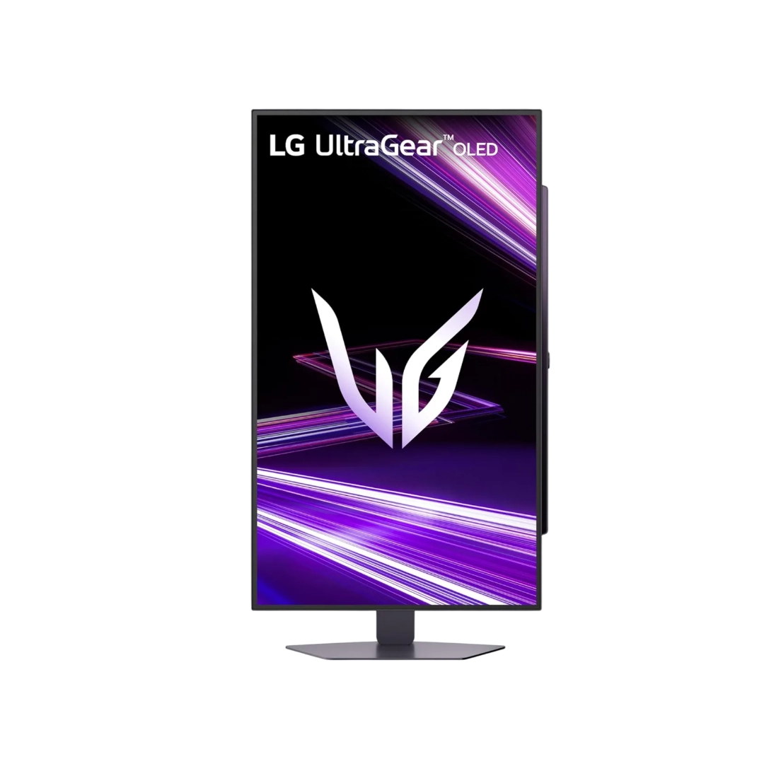 Vista del Monitor LG 27GX704A-B en vertical, se puede apreciar la silueta