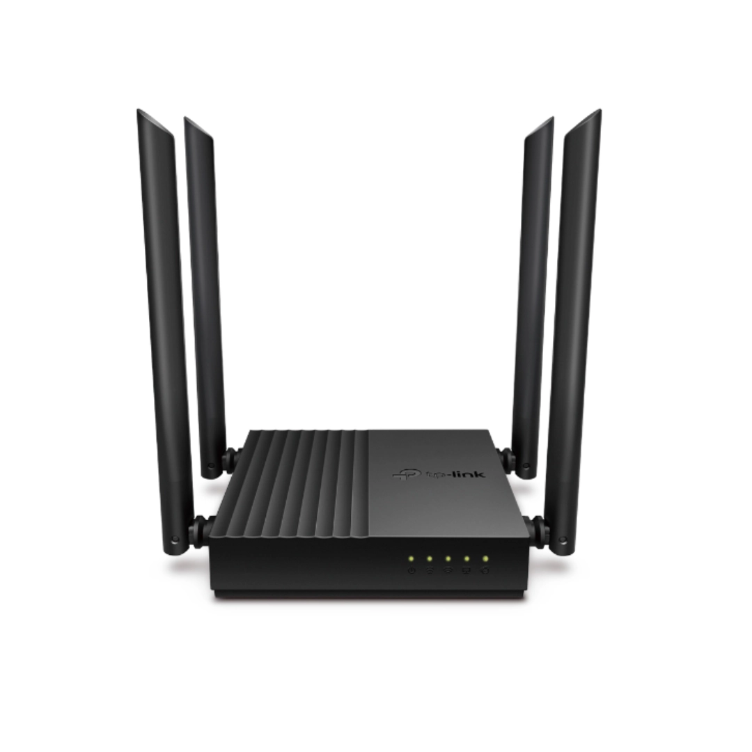 Vista del Router TP-Link Archer C64, se puede ver la parte frontal del router