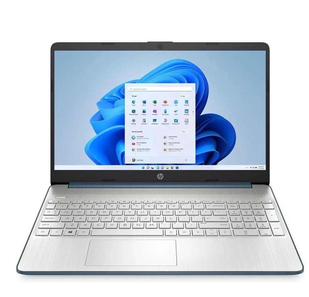 Vista frontal del portatil, se aprecia en este el teclado, pantalla y de mas caracteristicas como la distribucion del teclado