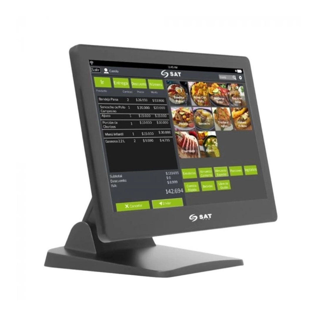 Vista del monitor todo en uno sat, se aprecia la silueta