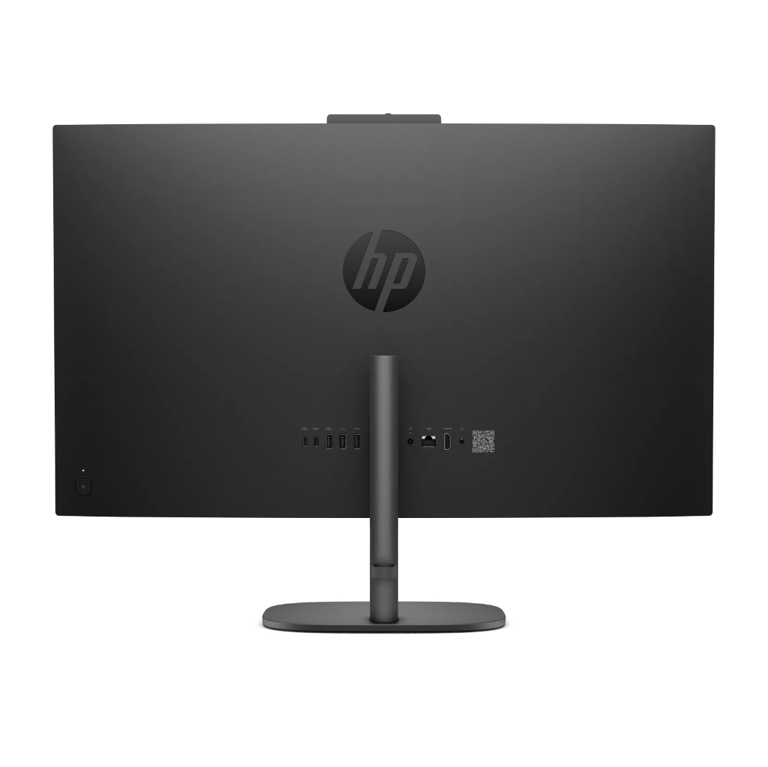 Vista de la parte trasera del equipo todo e uno hp, se aprecian los diferentes puertos