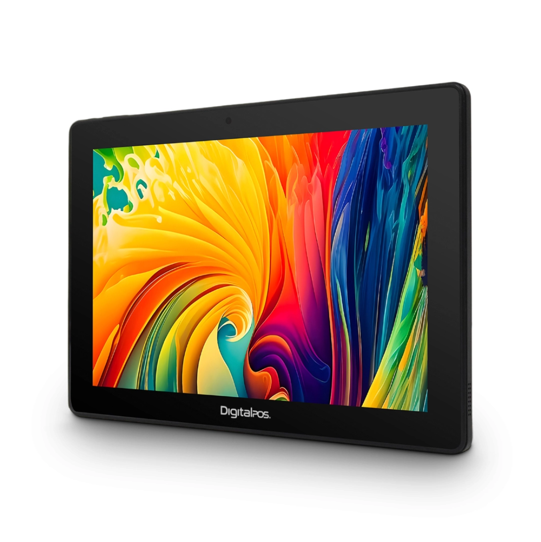 Vista de laparte frontal de la Tablet Industrial POS DIG-108W