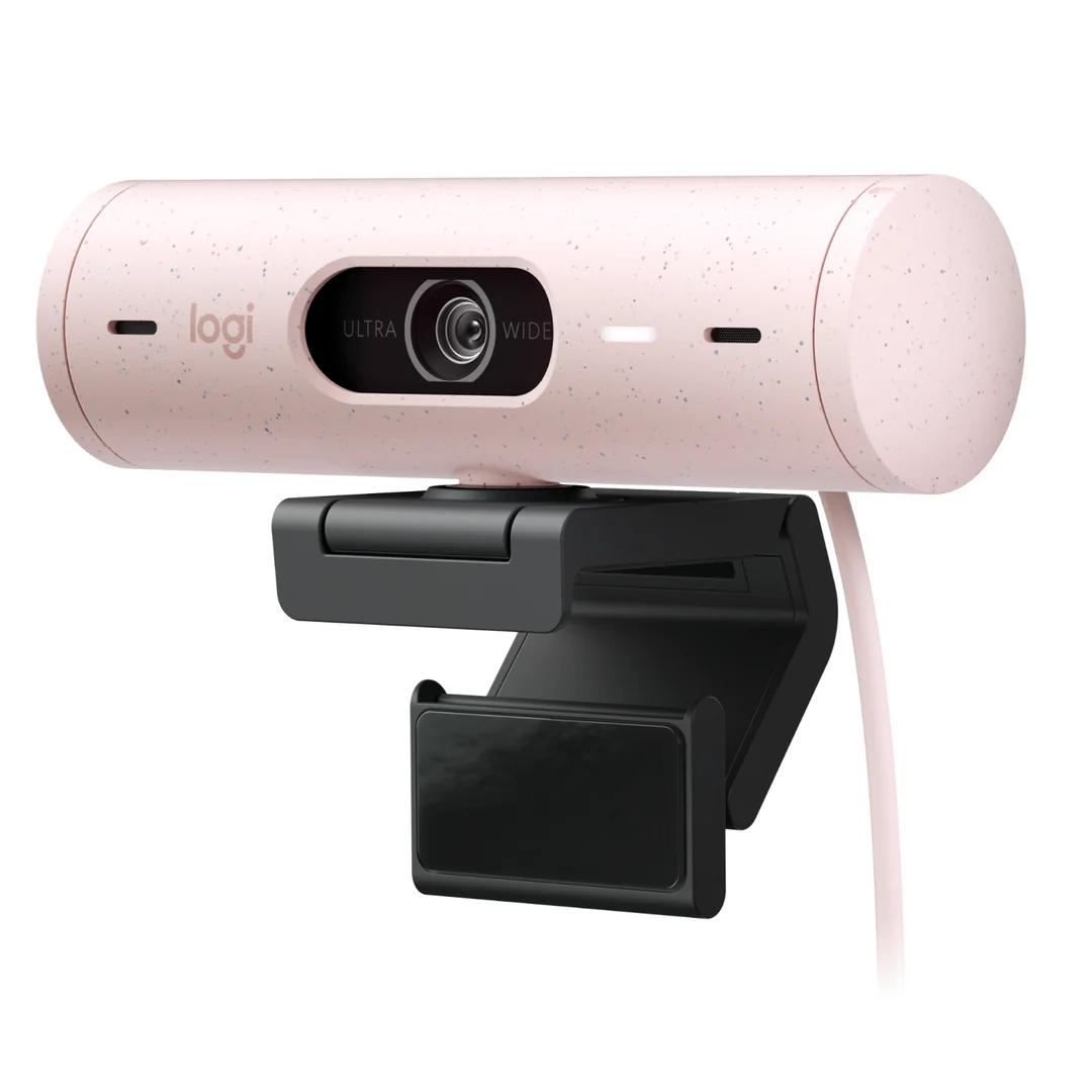 Cámara web Logitech Brio 500 Full HD rosada